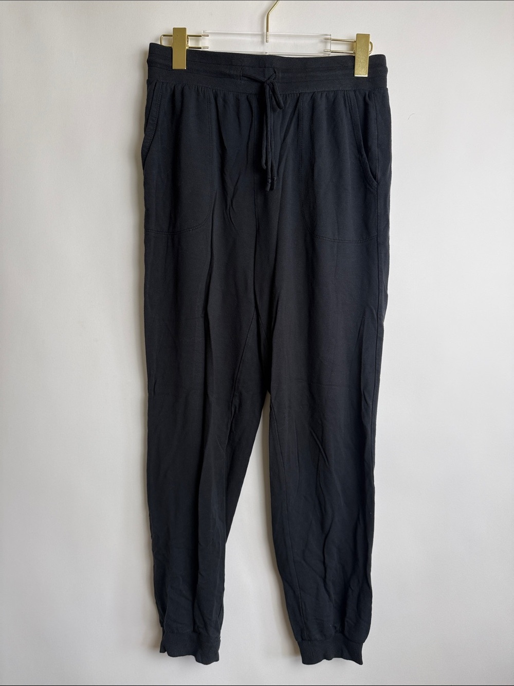 Z Supply Black Joggers Knit Pants Drawstring Lounge Size Small